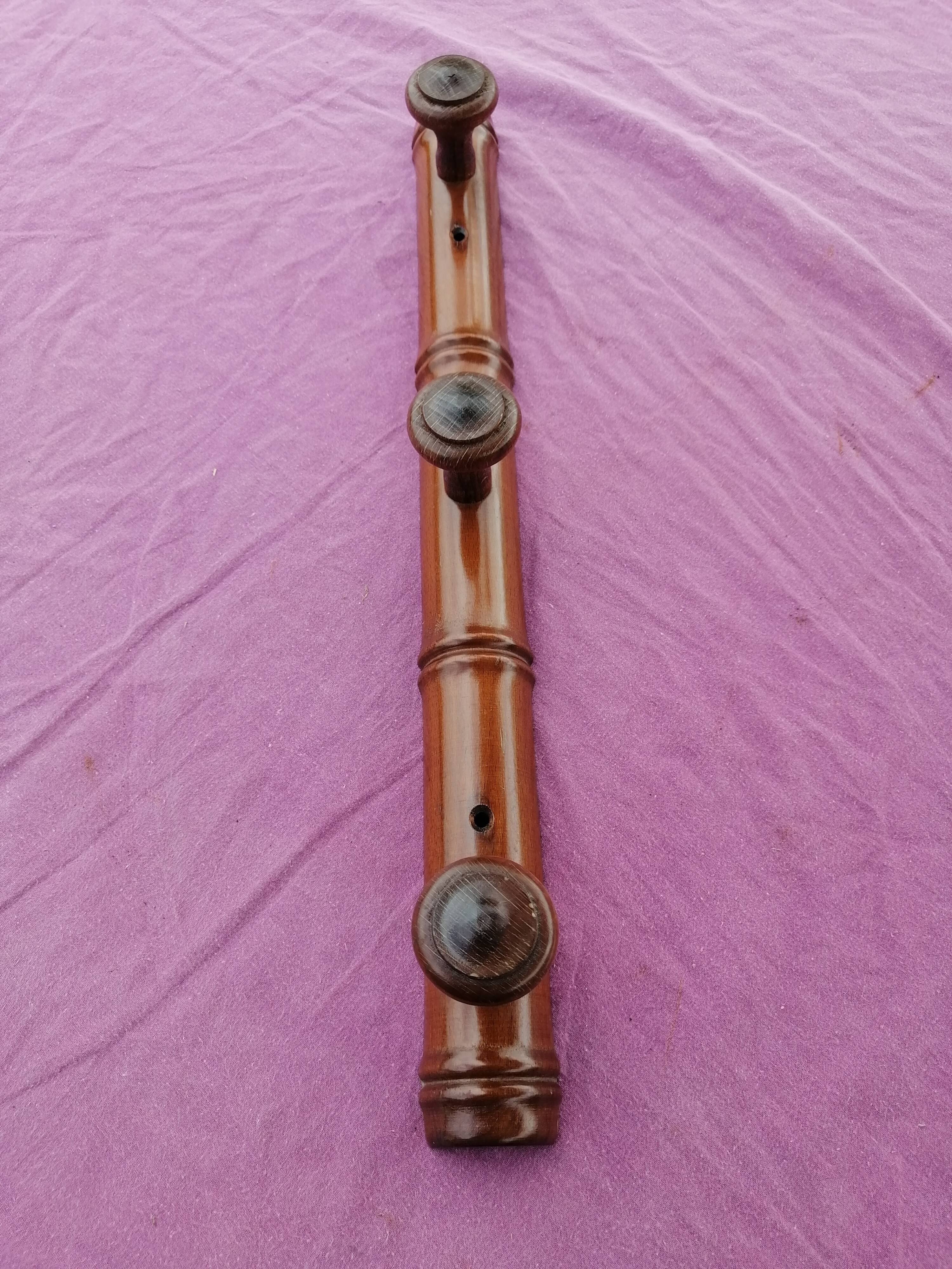 Wall coat rack 3 wooden pateres