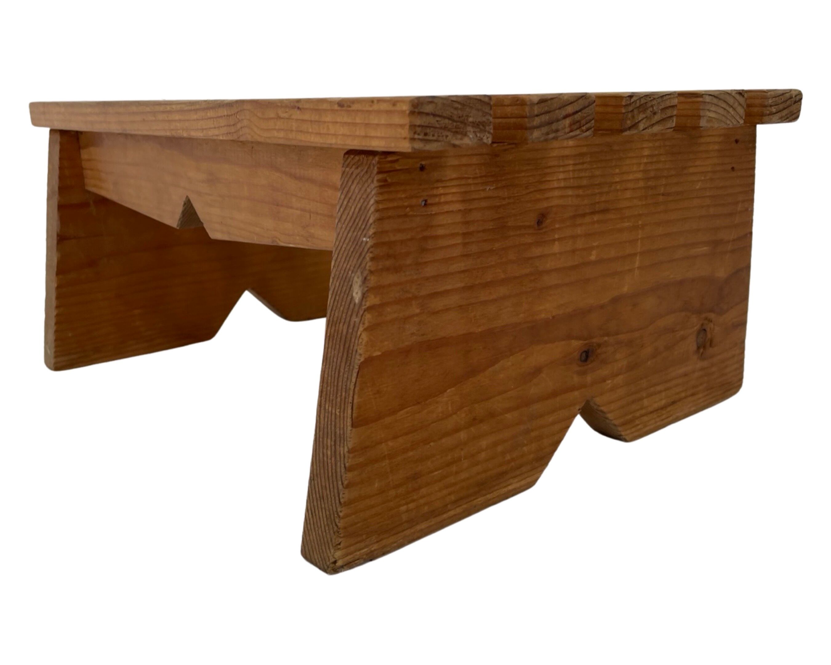 Vintage brutalist footstool minimalist design