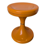 Orange Vintage Mushroom Stool “Jurček” by Meblo, 1960s – Space Age Retro