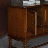Danish enfilade from the mid-modern century in dark stained oak, 1960s.