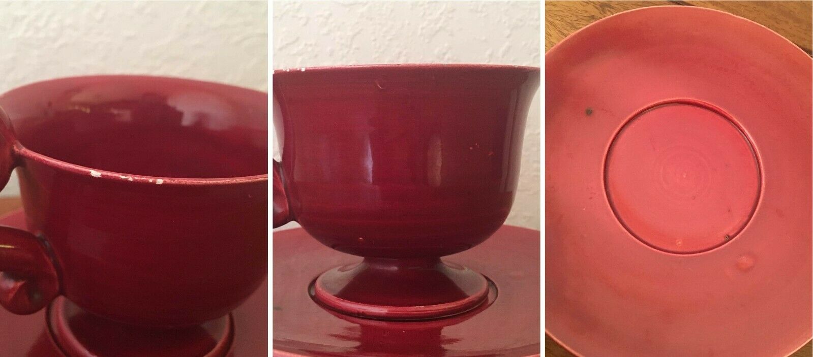 Lot of 5 cups and under ceramic cups 60-70 years
