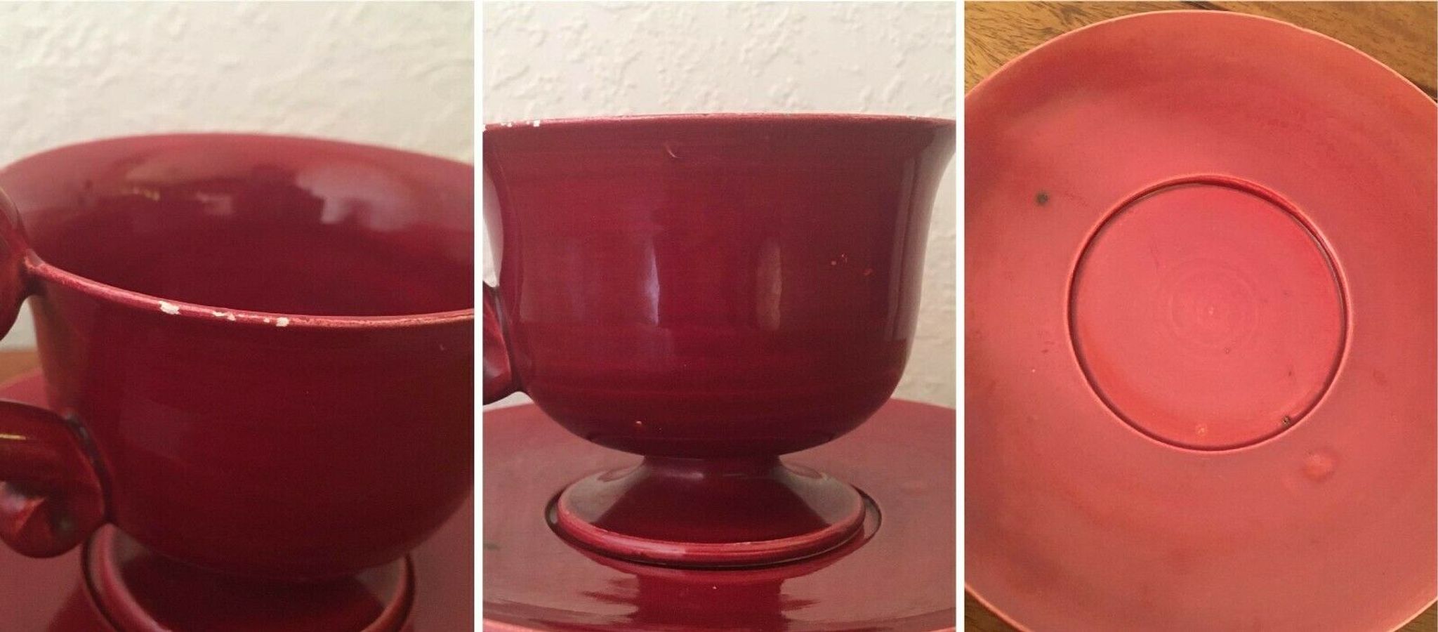 Lot of 5 cups and under ceramic cups 60-70 years