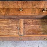 Empire-style chest of drawers with 4 drawers in light walnut, 19th century.
