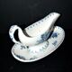 Sarreguemines U&C Flore sauce boat in earthenware with blue flowers