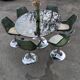 Oval dining table & 6 Gastone Rinaldi vintage chairs Roche Bobois
