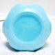 French 1950s Bale Shape Blue Opaline Glass Lamp Bulbous Gourd Cotton Bale