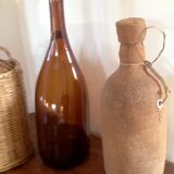 Bottle vintage burlap
