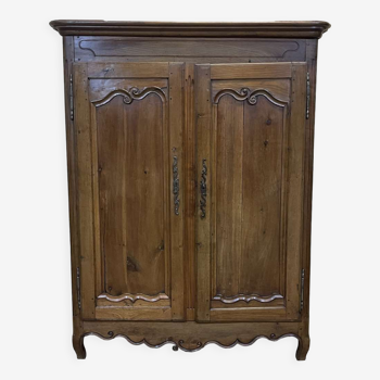 Louis XV late eighteenth cabinet in cherry, oak and elm