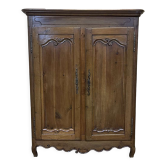 Louis XV late eighteenth cabinet in cherry, oak and elm