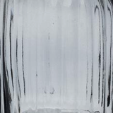Vase en verre cannele gris