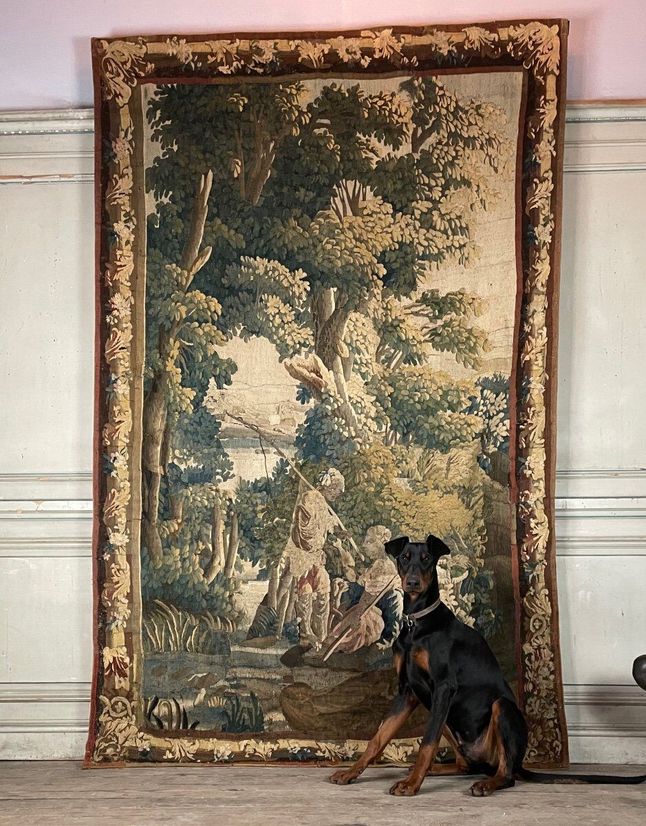 Wool and silk tapestry, Aubusson, 18th century