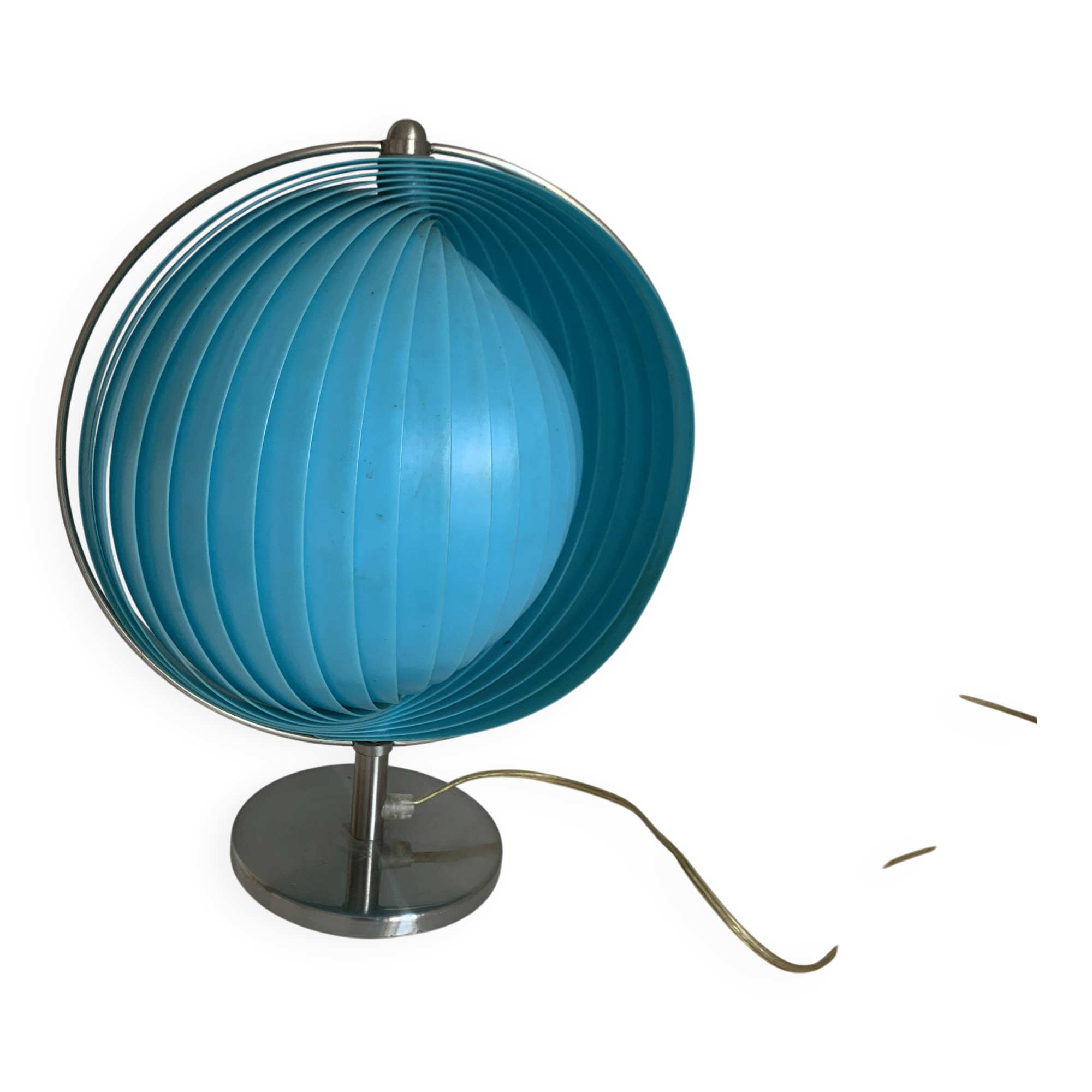 Vintage 1980 Kare Moon blue lamp - 37 cm