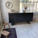 60s brutalist black sideboard