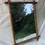 Rectangle bamboo mirror 70x50cm