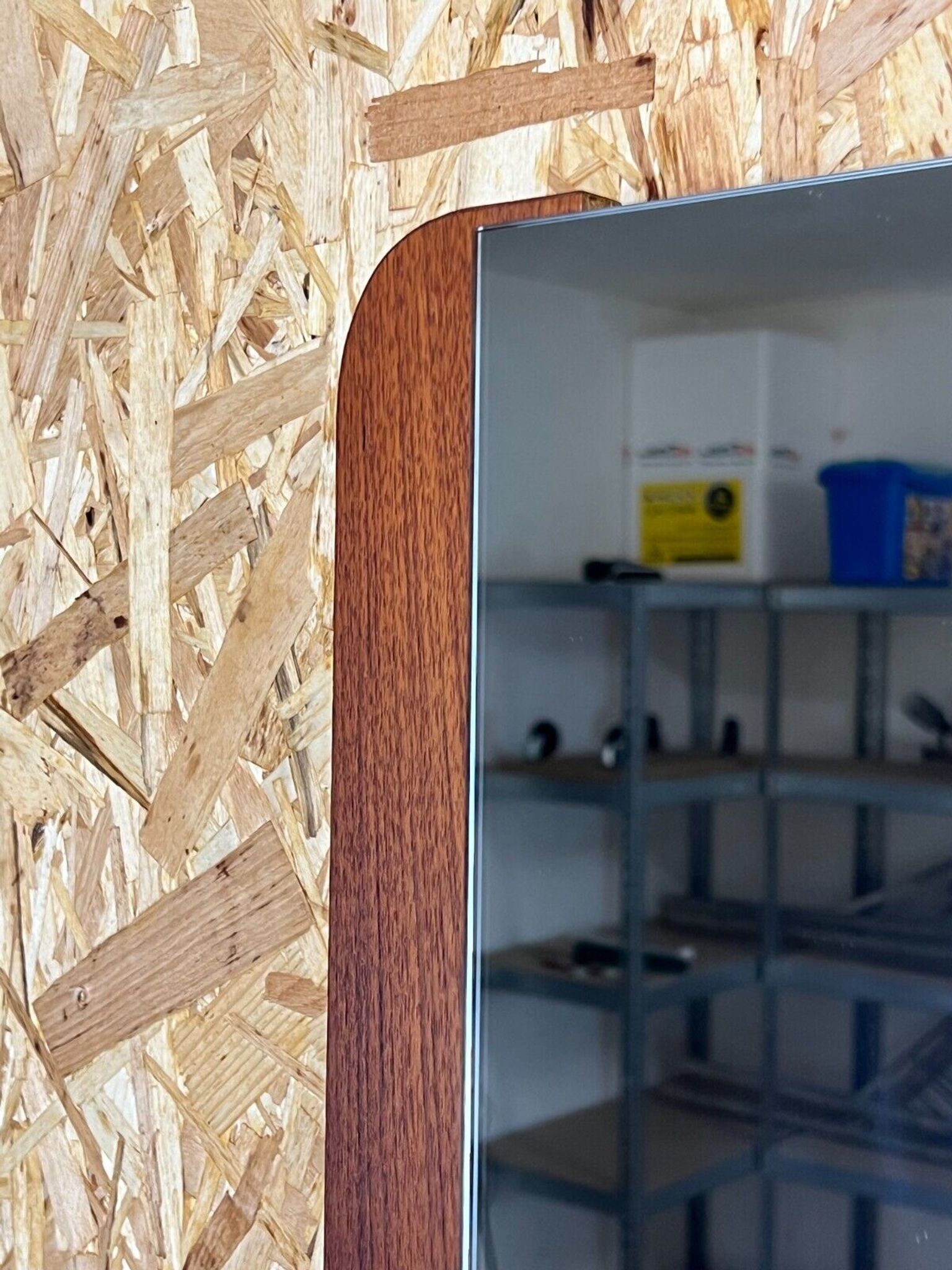 60s 70s teak mirror