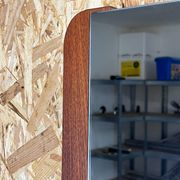 60s 70s teak mirror