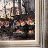 Oil painting on canvas, view of Paris, signed lower left Yves Gonec, 20th century