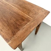 Farm table, old solid oak dough trough, France, around 1920.