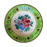 Floral decorative plate of the pays de l'est verte