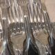 9 silver-plated dessert forks by Christofle Vendome
