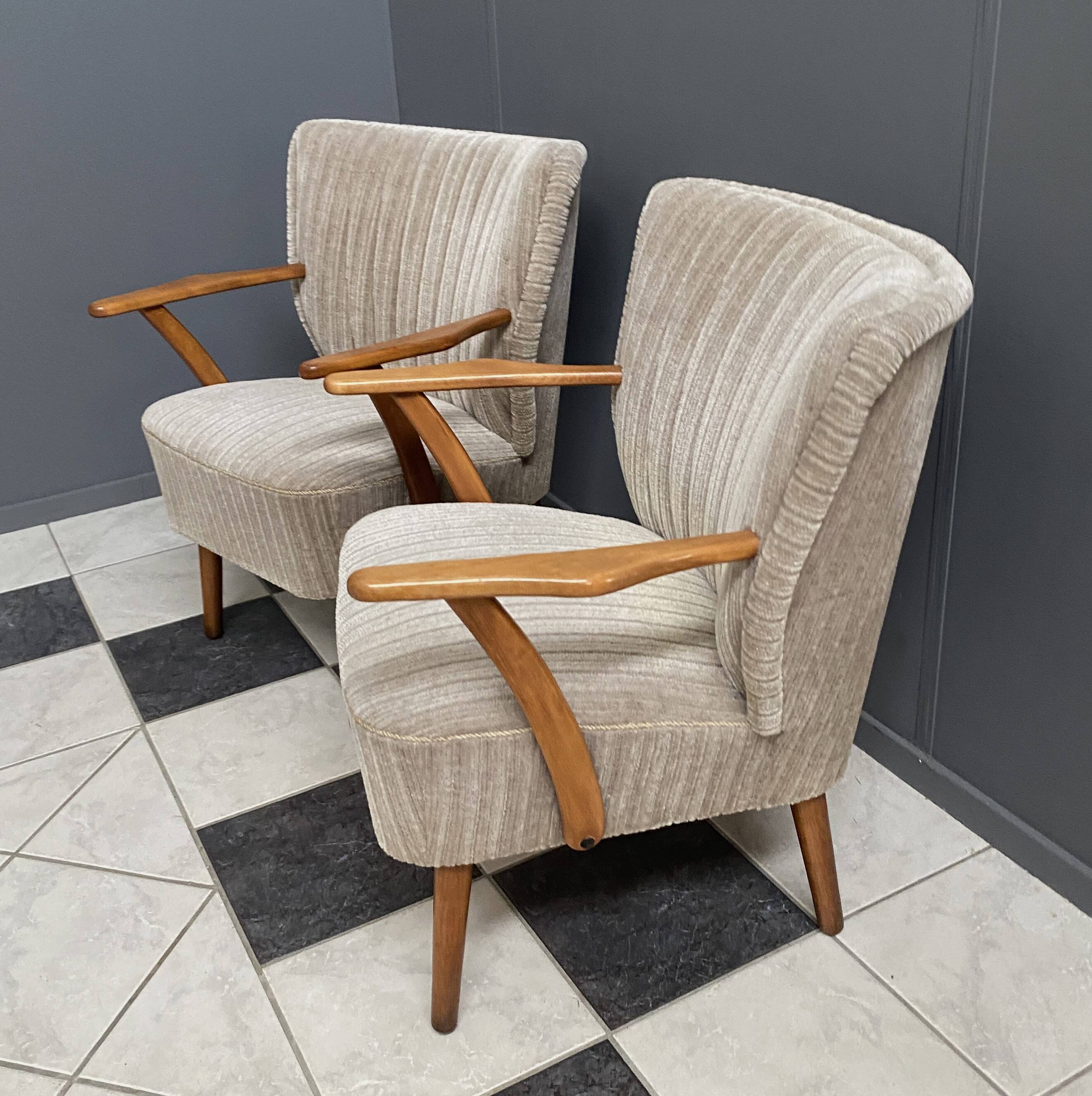 Set cocktail chairs with armrests 1960s