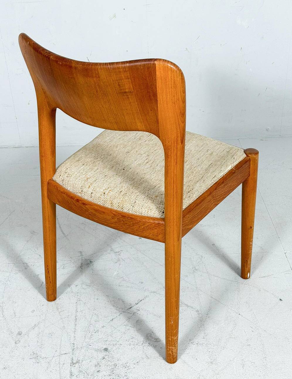 Niels Koefoed for Hornslet, 4 chairs / dining chairs, model '177', teak, 1960s, Denmark.