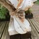 Old garden bust in cast iron troubadour early twentieth century