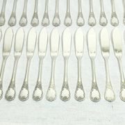 Christofle – 12-piece silver-plated fish cutlery set, Marly model