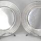 Christofle Ondulation Luc Lanel, pair of flat plates 23.5 cm, silver-plated metal