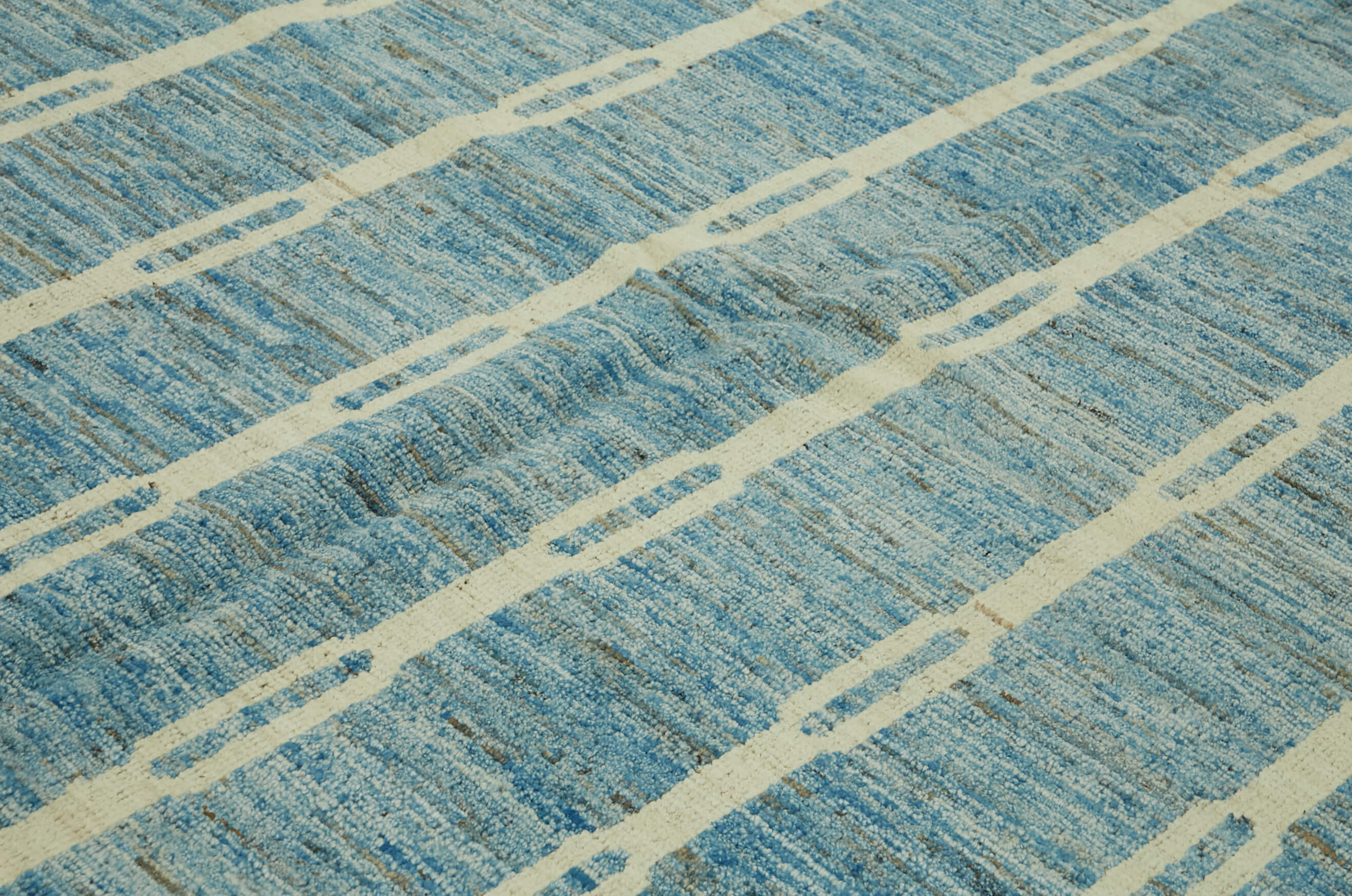 Handmade Turkish One of a Kind 280 cm x 362 cm Blue Wool Carpet