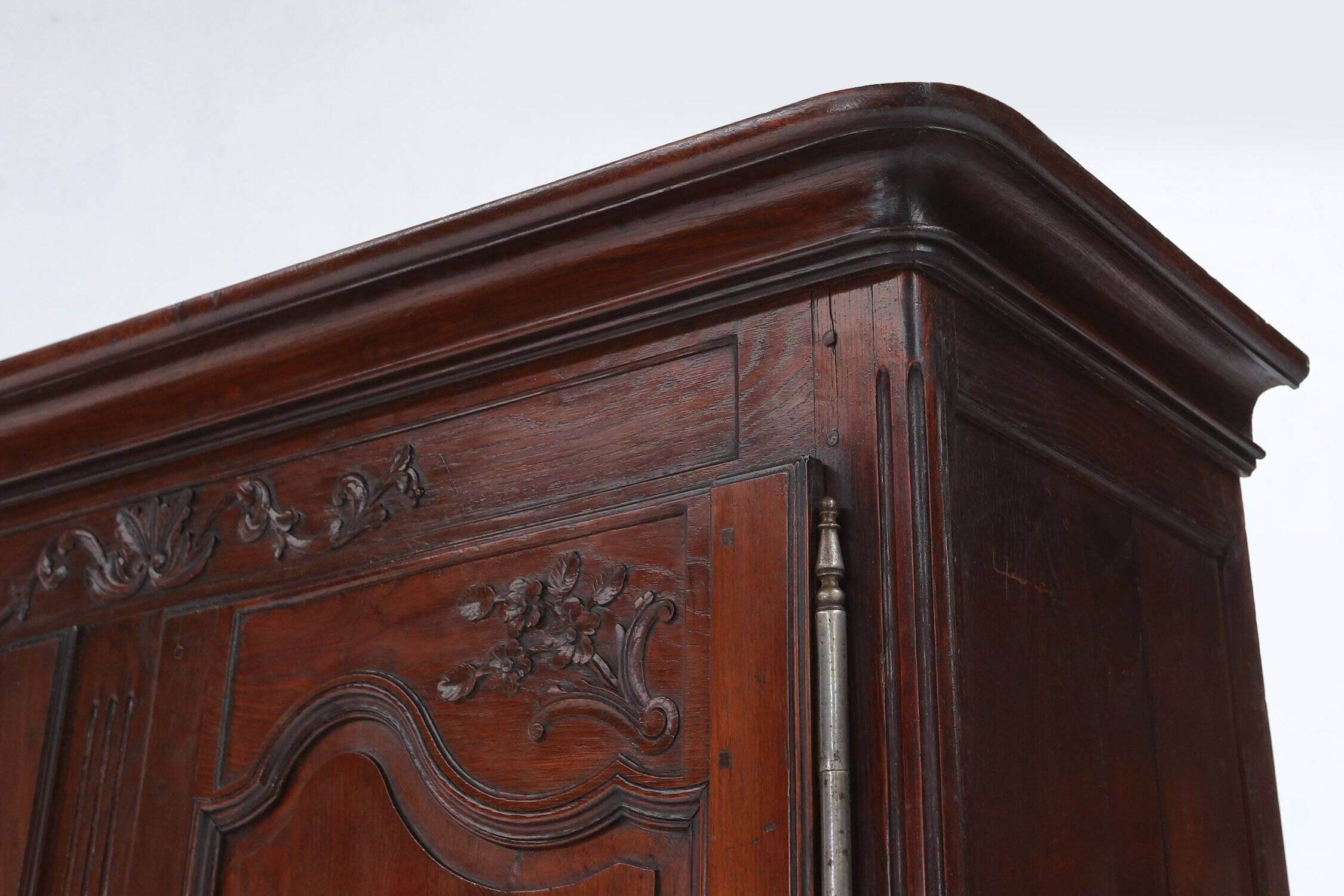 Large Louis XVI French Carved Bridal Wardrobe, ca. 1850