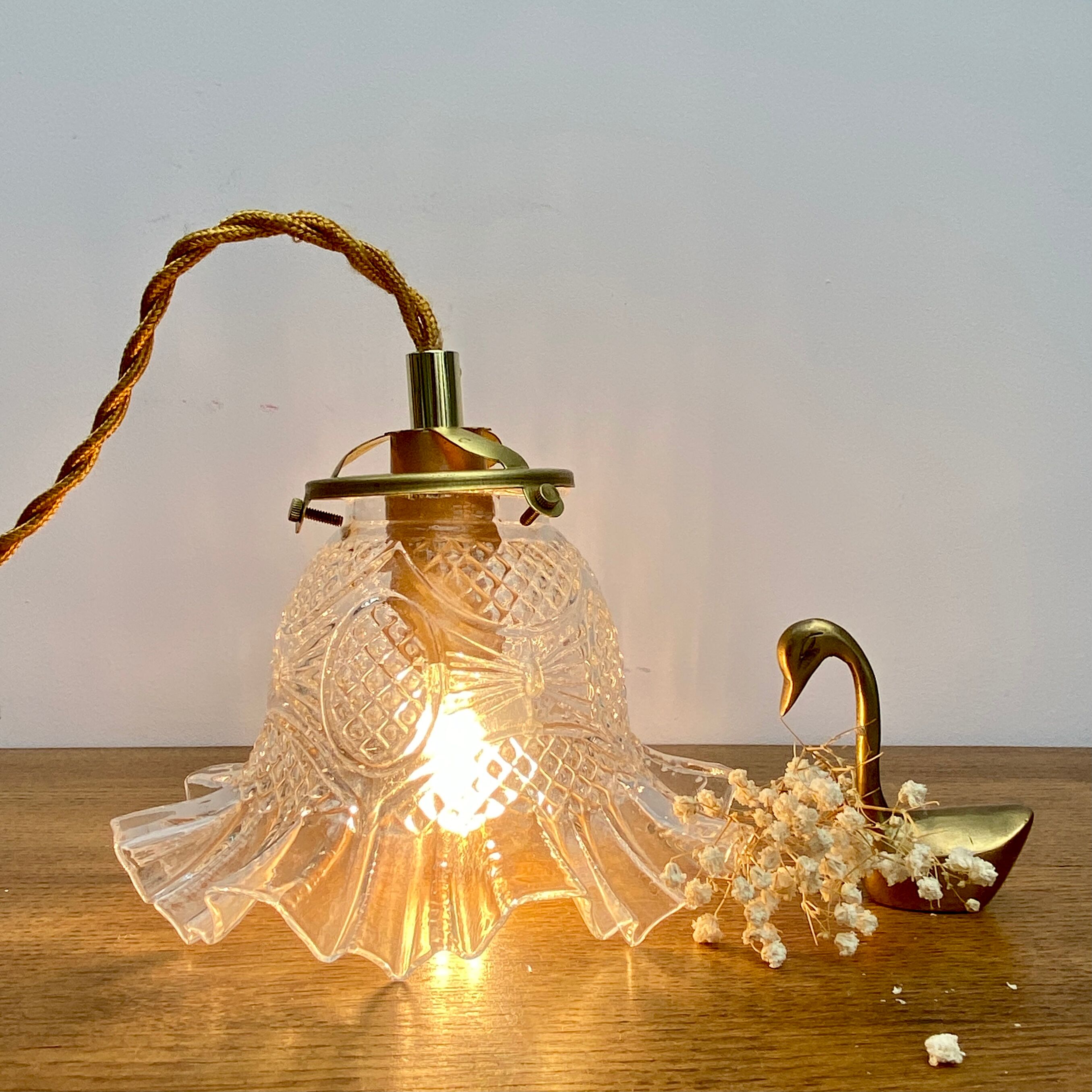 Vintage glass tulip walker