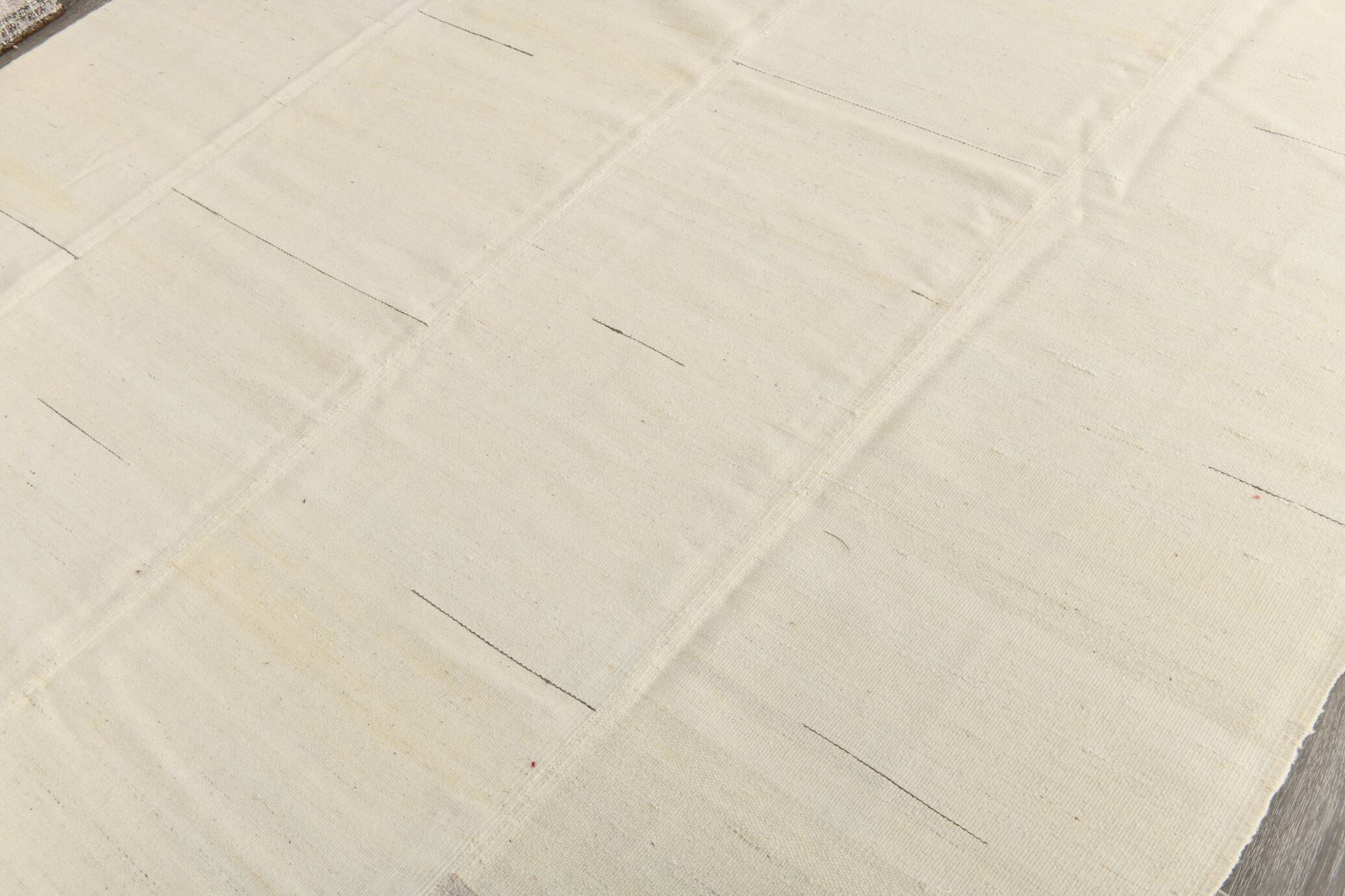 8x10 Cream & Beige Handmade Wool Vintage Rug, 248x301Cm