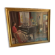 Old painting gilded wood frame