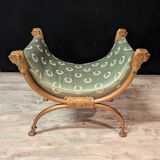 Curule Seat in Gilded Brass