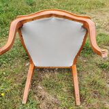 13 Louis XV style armchairs in olive green velvet