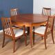 Retro teak 1960s mid century dining table & 6 chairs by G plan Victor Wilkins