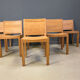 Vintage teak dining chairs set of 6 - 1980s