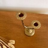 Double brass candlestick