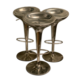 3 tabourets de bar - Magis - Al Bombo - Stefano Giovannoni - Finition Chrome