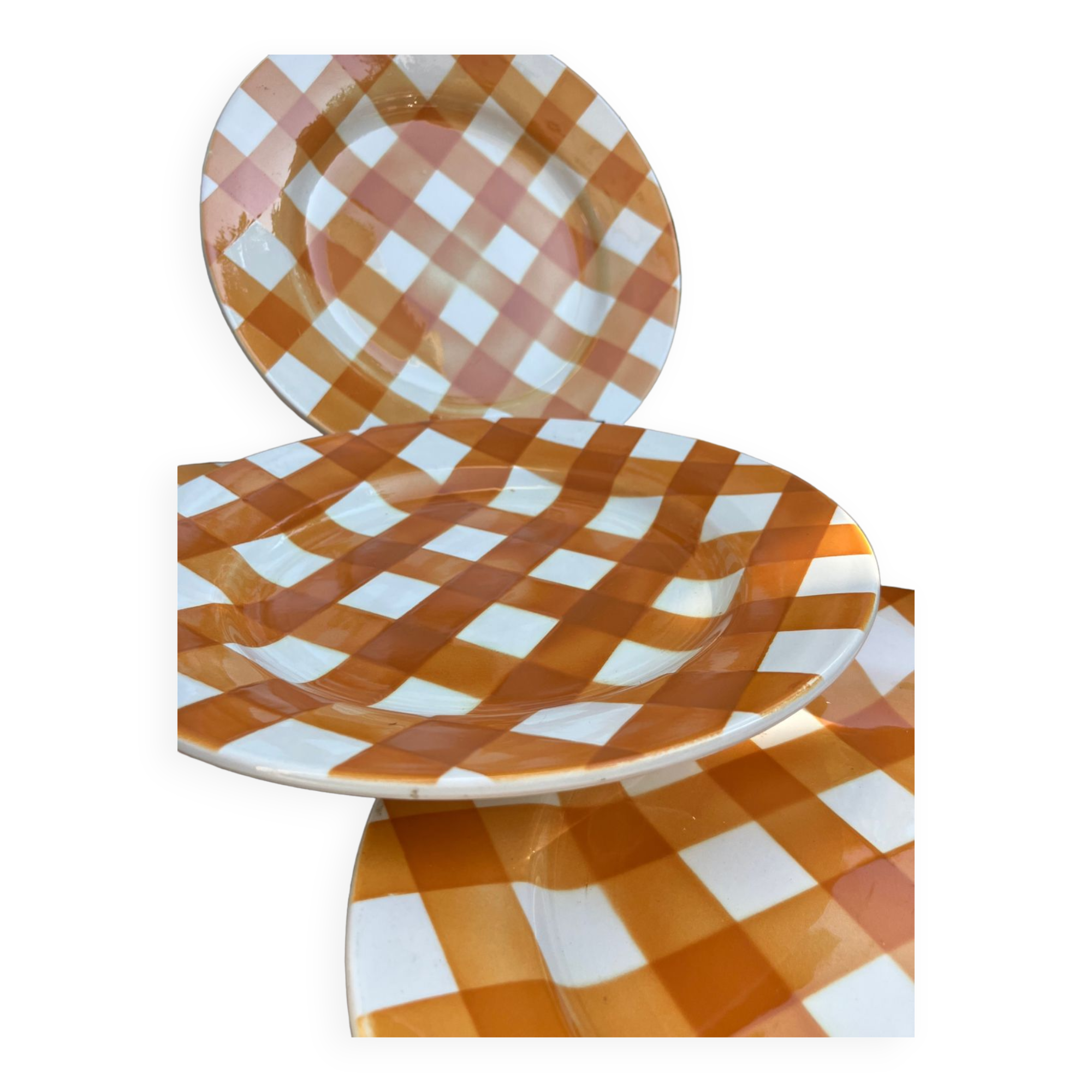 7 vintage dinner plates