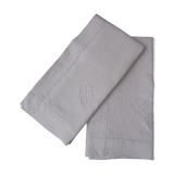 white métis pillowcases embroidered monogram A S