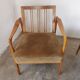Paire de fauteuils vintage bois et velours