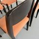 Lot of 6 blackened wooden chairs with French design fabric from the 1970s Self.