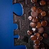 Brutalist wall sculpture