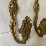 Pair of old gilded bronze curtain tiebacks, late 19th century