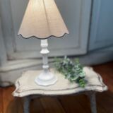 Shabby white patinated lamp