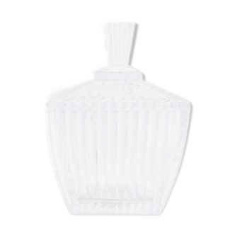 Square glass bottle with lid