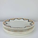 6 Arcueil dinner plates by Badonviller