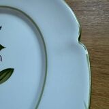 Pair of vintage Charolles plates hand-painted – Botanical decor